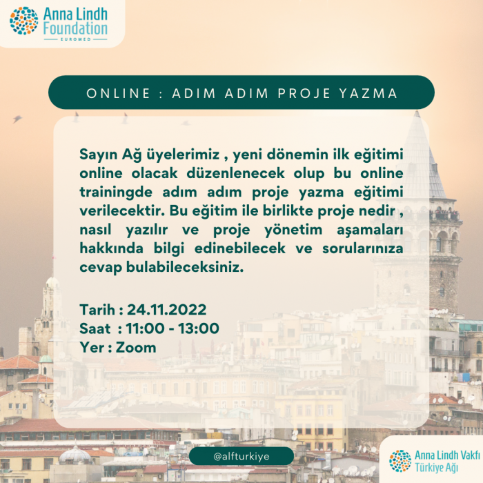 Online : ALF Türkiye Adım Adım Proje Yazma Eğitimi